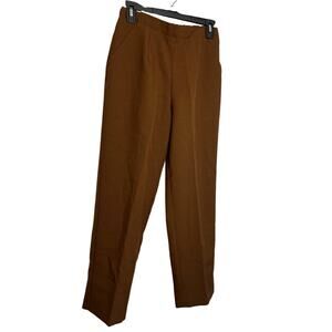 Salon Studio Pull On Vintage Pants ~ Sz 8P ~ Brown~ High Rise ~